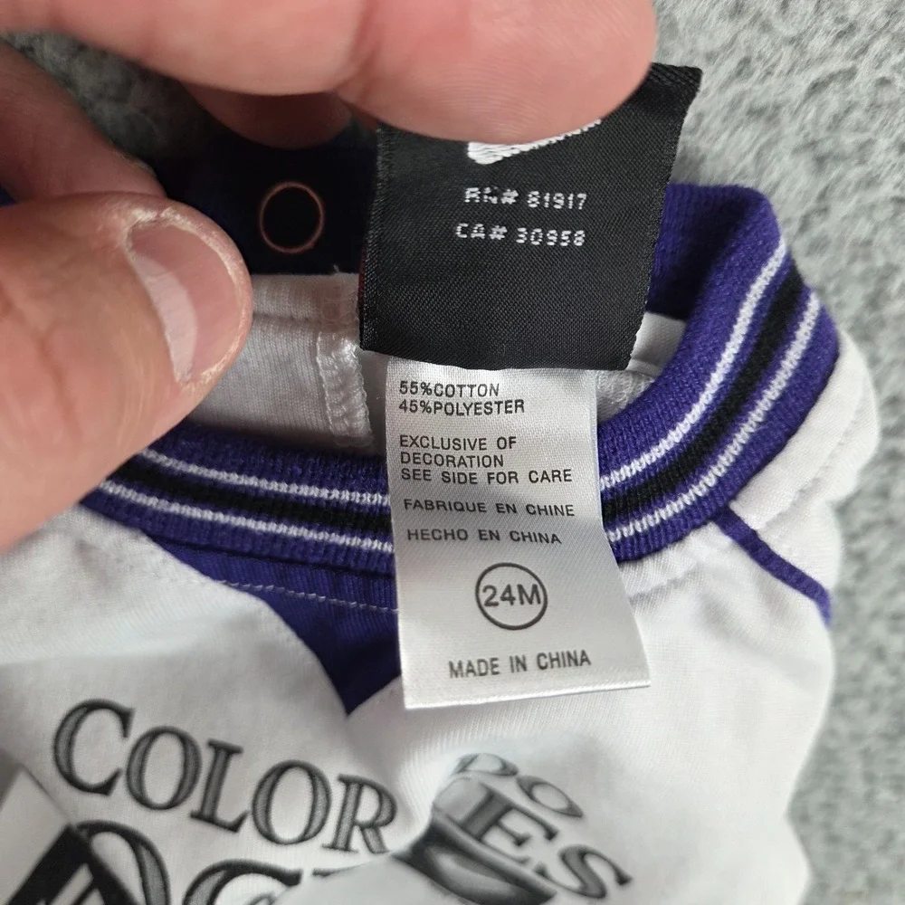 Vintage Colorado Rockies MLB Romper One Piece Baby Toddler 24‎ Months White Nike